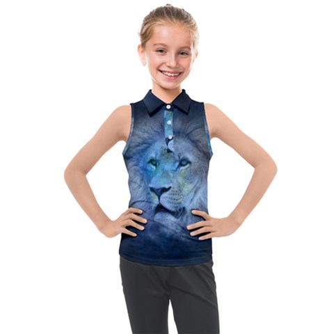 Astrology Zodiac Lion Kids  Sleeveless Polo Tee by Mariart