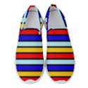 Red And Blue Contrast Yellow Stripes Women s Slip On Sneakers View1