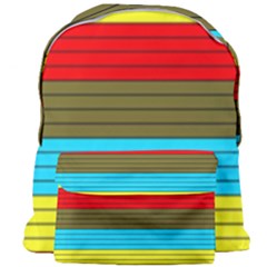 Multicolor With Black Lines Giant Full Print Backpack by tmsartbazaar