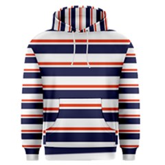 Red With Blue Stripes Men s Core Hoodie by tmsartbazaar