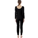 True Black Solid Color Long Sleeve Catsuit View2