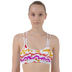 Multicolored Scribble Abstract Pattern Line Them Up Sports Bra by dflcprintsclothing