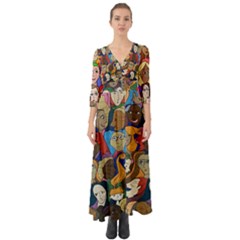 Sisters2020 Button Up Boho Maxi Dress by Kritter