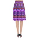 Boho Magenta Pattern Flared Midi Skirt View2