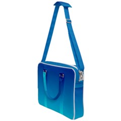 Aqua Blue And Indigo Ombre Cross Body Office Bag by SpinnyChairDesigns