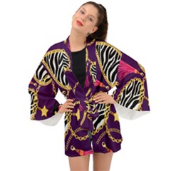 Chain Pattern  Long Sleeve Kimono by designsbymallika