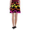 Multicolored Scribble Abstract Pattern A-Line Pocket Skirt View2