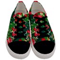 Floral Pink Flowers Men s Low Top Canvas Sneakers View1