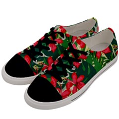 Floral Pink Flowers Men s Low Top Canvas Sneakers by Mariart