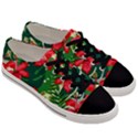 Floral Pink Flowers Men s Low Top Canvas Sneakers View3