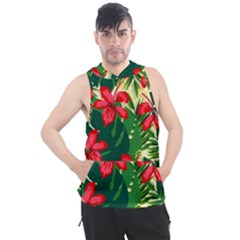 Floral Pink Flowers Men s Sleeveless Hoodie by Mariart