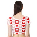 Hearts  Short Sleeve Crop Top View2