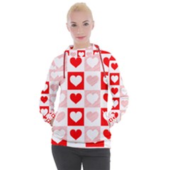 Hearts  Women s Hooded Pullover by Sobalvarro