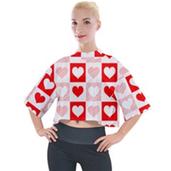 Hearts  Mock Neck Tee by Sobalvarro