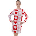 Hearts  Long Sleeve Hoodie Dress View1