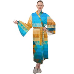 Mosaic  Maxi Velour Kimono by Sobalvarro