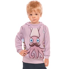 Squid Chef Cartoon Kids  Hooded Pullover by sifis