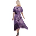 Royal Purple Floral Print Cross Front Sharkbite Hem Maxi Dress View2