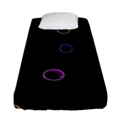 Bubble In Dark 2 Fitted Sheet (single Size) by Sabelacarlos