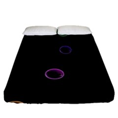 Bubble In Dark 2 Fitted Sheet (queen Size) by Sabelacarlos