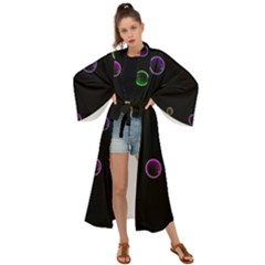 Bubble In Dark 2 Maxi Kimono by Sabelacarlos