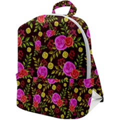 Background Rose Wallpaper Zip Up Backpack by HermanTelo