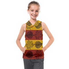 Autumn Leaves Colorful Nature Kids  Sleeveless Hoodie by Mariart