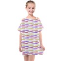 Cartoon Style Snake Drawing Motif Pattern Print Kids  One Piece Chiffon Dress View1