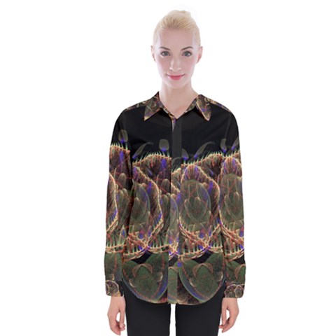 Fractal Geometry Womens Long Sleeve Shirt by Sparkle