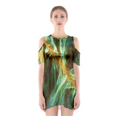 Abstract Illusion Shoulder Cutout One Piece Dress by Sparkle