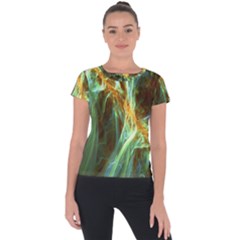 Abstract Illusion Short Sleeve Sports Top  by Sparkle