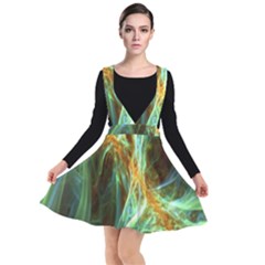 Abstract Illusion Plunge Pinafore Dress by Sparkle