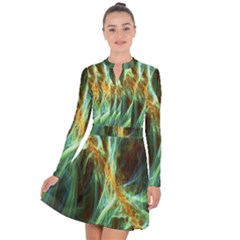 Abstract Illusion Long Sleeve Panel Dress by Sparkle