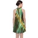 Abstract Illusion Velvet Halter Neckline Dress  View2