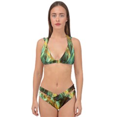 Abstract Illusion Double Strap Halter Bikini Set by Sparkle