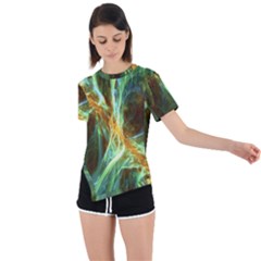 Abstract Illusion Asymmetrical Short Sleeve Sports Tee by Sparkle