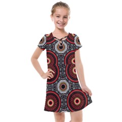 Tribal Aztec Mandala Art Kids  Cross Web Dress by tmsartbazaar