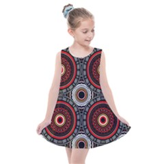 Tribal Aztec Mandala Art Kids  Summer Dress by tmsartbazaar