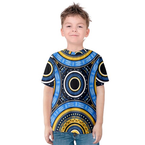 Tribal Zentangle Art Kids  Cotton Tee by tmsartbazaar