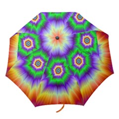 Psychedelic Explosion Folding Umbrellas by Filthyphil