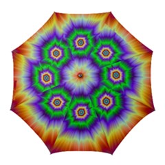 Psychedelic Explosion Golf Umbrellas by Filthyphil