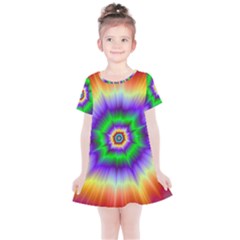 Psychedelic Big Bang Kids  Simple Cotton Dress by Filthyphil