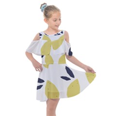 Laser Lemons Kids  Shoulder Cutout Chiffon Dress by andStretch