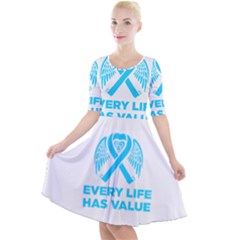 Child Abuse Prevention Support  Quarter Sleeve A-line Dress by artjunkie