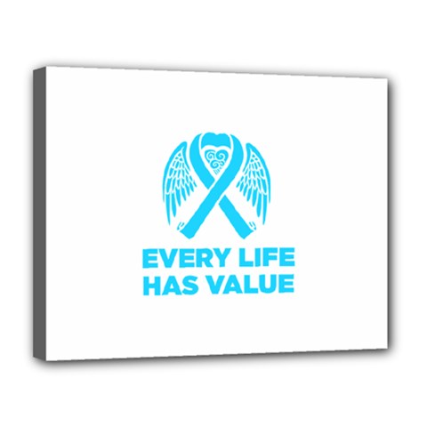 Child Abuse Prevention Support  Canvas 14  X 11  (stretched) by artjunkie