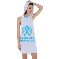 Child Abuse Prevention Support  Racer Back Hoodie Dress by artjunkie