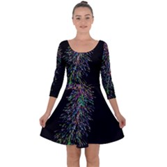 Galaxy Space Quarter Sleeve Skater Dress by Sabelacarlos