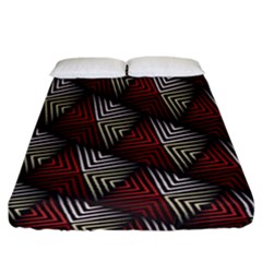 Abstract Zigzag Motif Fitted Sheet (california King Size) by tmsartbazaar