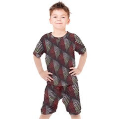 Abstract Zigzag Motif Kids  Tee And Shorts Set by tmsartbazaar