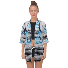 Hands Horse Hand Dream Open Front Chiffon Kimono by HermanTelo